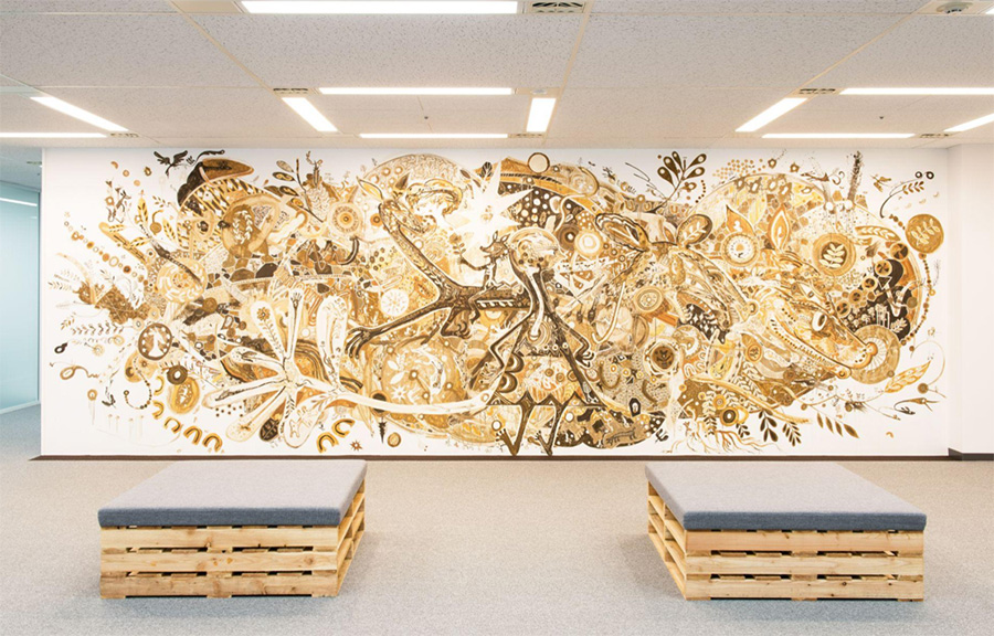 オフィスの壁画画像