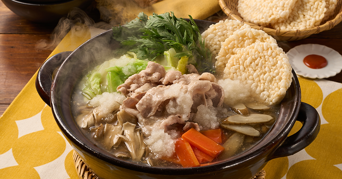 冬の棚田の情景を食卓に 身も心も温まる日本三大薬湯のご当地鍋が