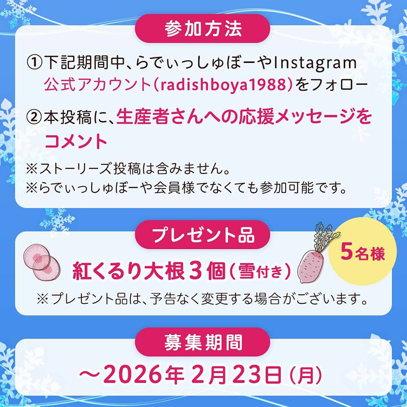 Instagramの応募方法画像